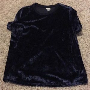 Navy velvet shirt